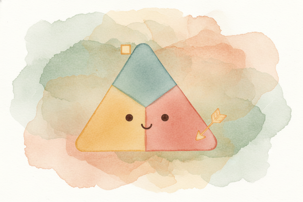 Every right triangle has three sides, and they each get a job title. The longest side, leaning across from the square co