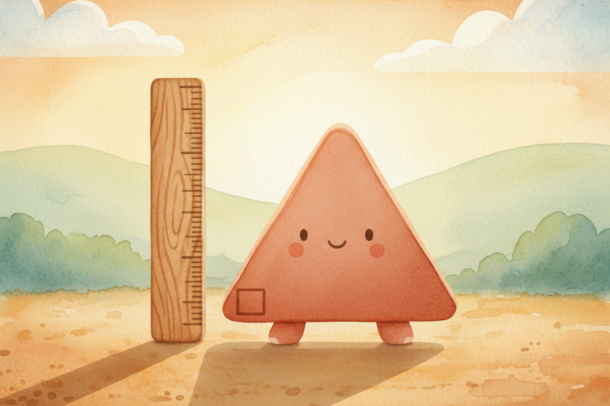 Now meet ++sine++. Sine takes your angle and answers one simple question: "*How tall is the opposite side compared to th
