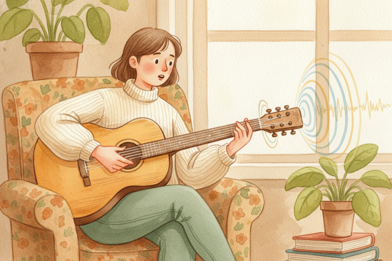 When you pluck a guitar string, or blow across a bottle, or hear someone sing — ~~what actually makes one note feel high