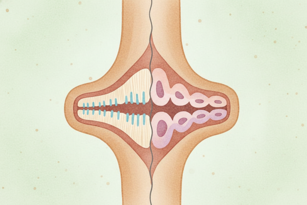 Your voice works the same way. Inside your throat, two vocal cords stretch across your windpipe **like rubber bands**. ~