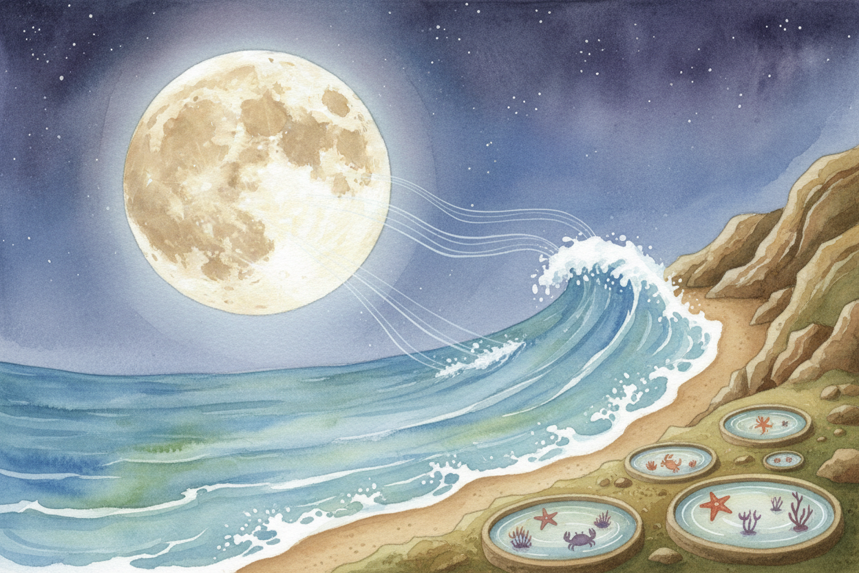 We also lucked out with the ++Moon++. It's unusually large compared to Earth — like a **cosmic partner**, not just a tin