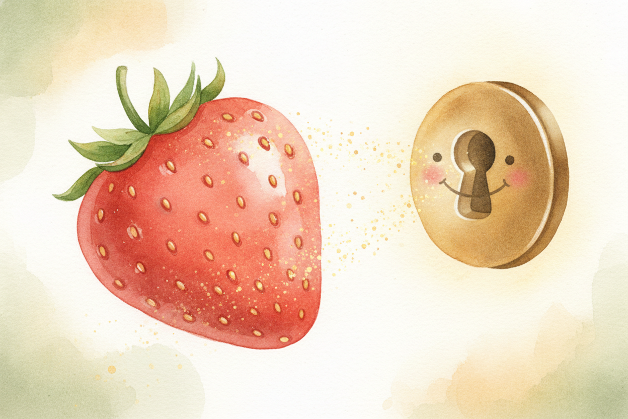 Sweet is the friendliest knock of all. Sugar molecules slide into the "sweet" locks and shout, "~~Energy is here!~~" Lon