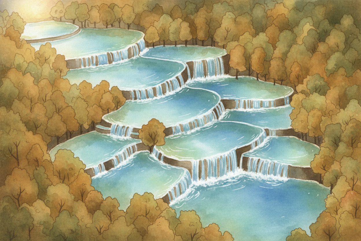 The sixteen lakes aren't just colorful. ~~They're alive~~, growing, **rewriting their own geography every day**. The mos