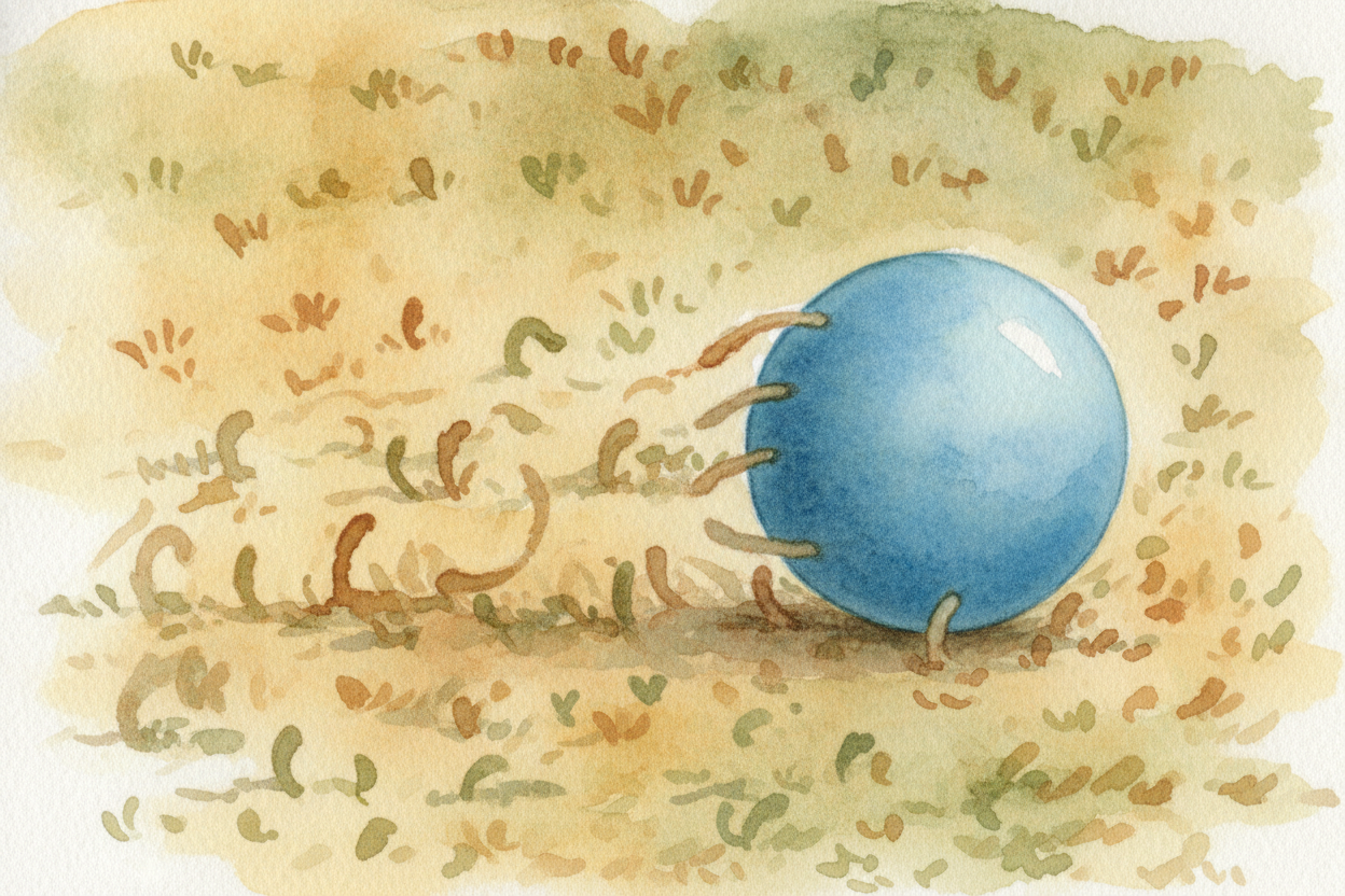 ~~But wait~~ — if moving things want to keep moving forever, why does a rolling ball always slow down and stop? Because 