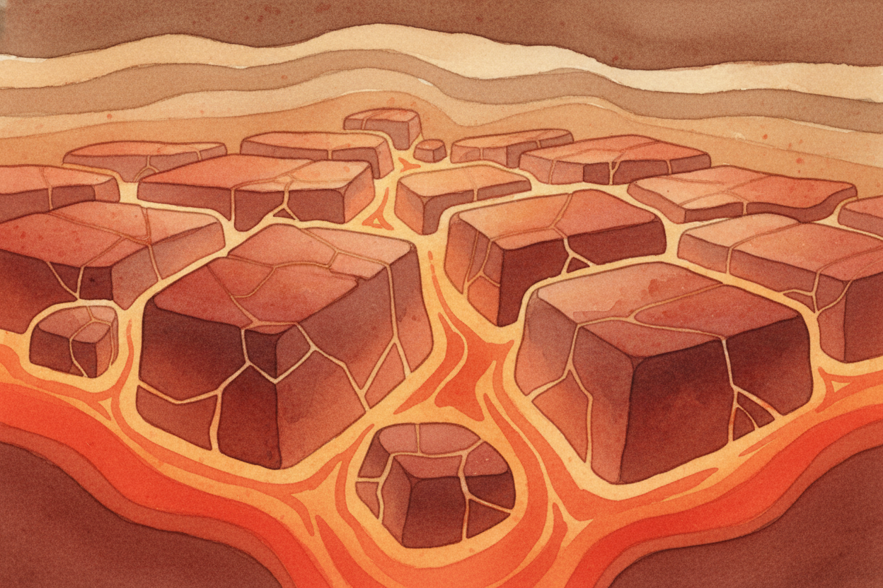 The story starts **a hundred million years ago**, when the Sierra Nevada was just a lump of molten rock cooling slowly u