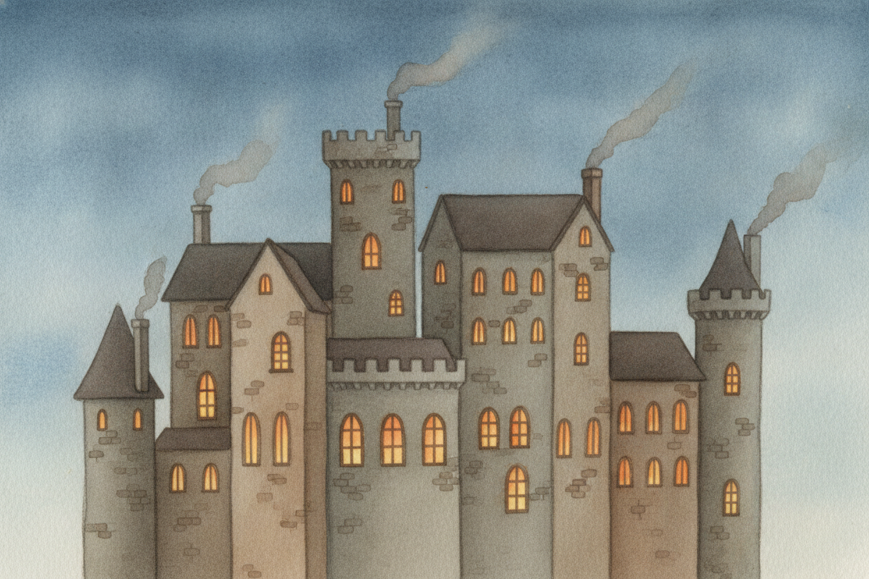 ~~And here's the funny part~~ — for all its towers and drawbridges, a castle was **just a place people called home**. Th