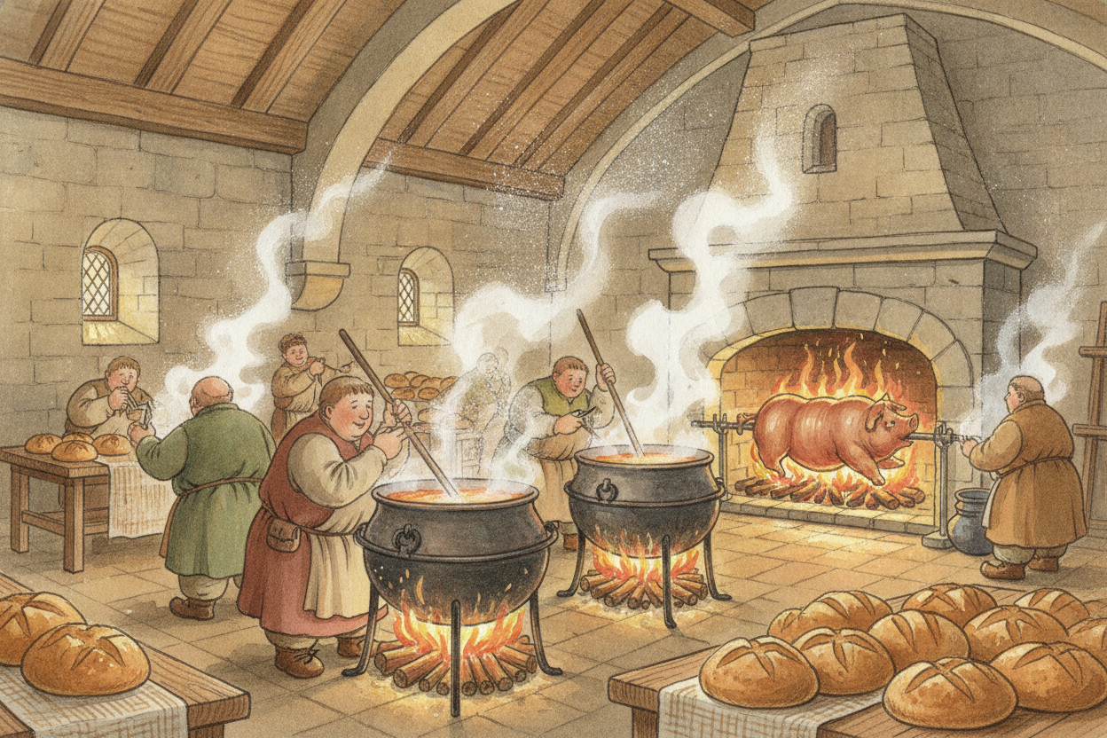 A castle ran on people — lots of them. Cooks, bakers, blacksmiths, stable hands, guards, and servants all had jobs to ke
