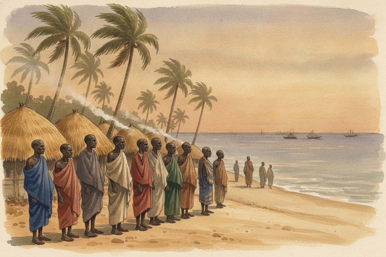~~But this wasn't only a trade in things.~~ On one leg of the triangle, the "cargo" was people. Traders captured and bou
