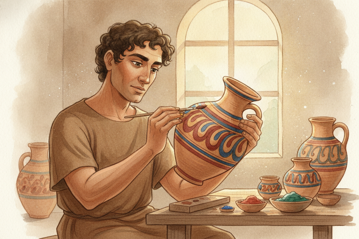 ++The Greeks++ picked it up and made one brilliant tweak. The old alphabet only wrote consonants — no proper vowels. The