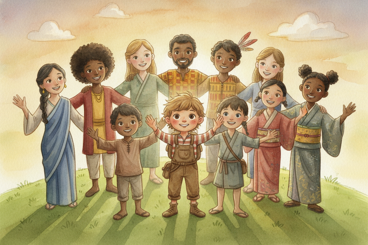 So where did the first people come from? From ++Africa++, from a long family line that changed one tiny step at a time โ