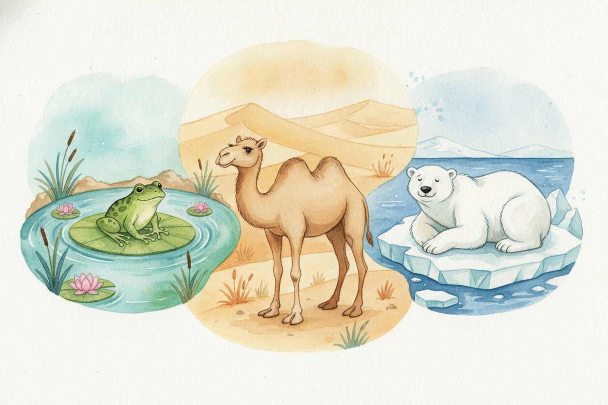 ~~Every animal on Earth has an address.~~ **Not a street and a house number**, but a kind of place — a spot in the world