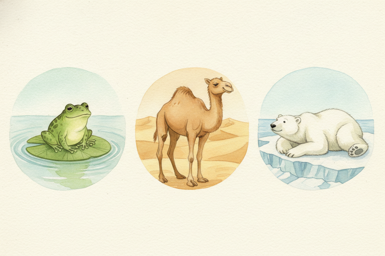 So when you wonder where an animal lives, you're really asking a bigger question: **where does the food, the water, the 