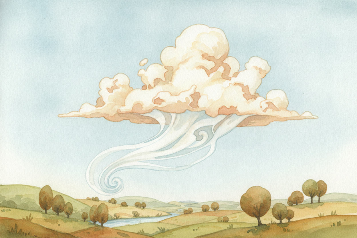 ~~So where did the puddle go?~~ **Straight up.** It's now part of the sky, riding the air as _invisible vapor_. Cool the