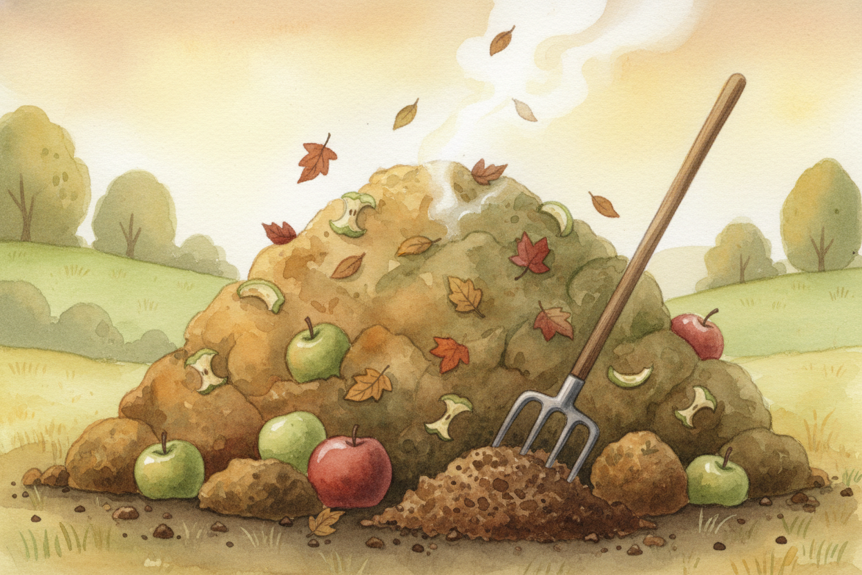 Some trash takes a different route. If you tossed that apple core into a green compost bin instead of the trash, it woul