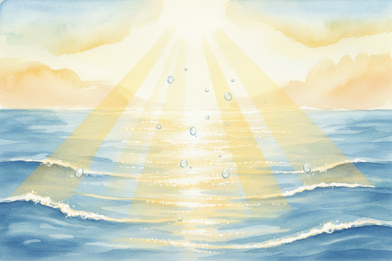 Rain starts with the sun — ~~which sounds backwards, right?~~ The sun doesn't make things wet, it makes them hot. But **