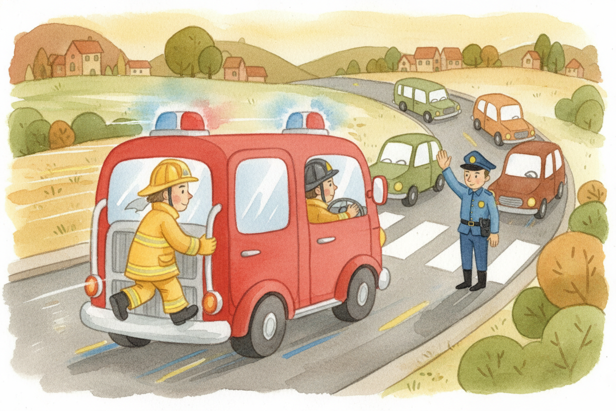 Police, firefighters, disaster crews. ~~When there's trouble~~ — a **fire, a flood, someone needs help fast** — tax mone