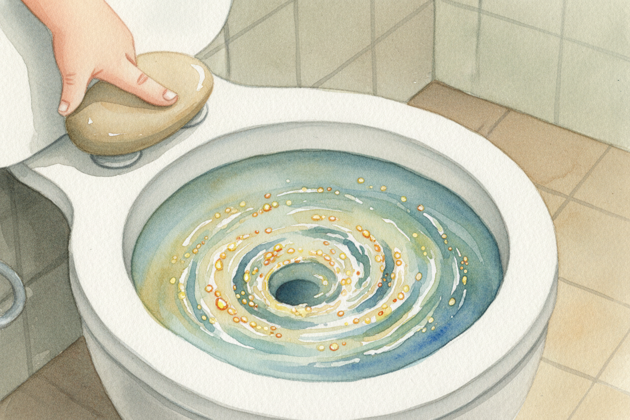 So when you flush, ~~you're not making water vanish~~ — **you're sending it on a trip**. Down through traps and pipes, i