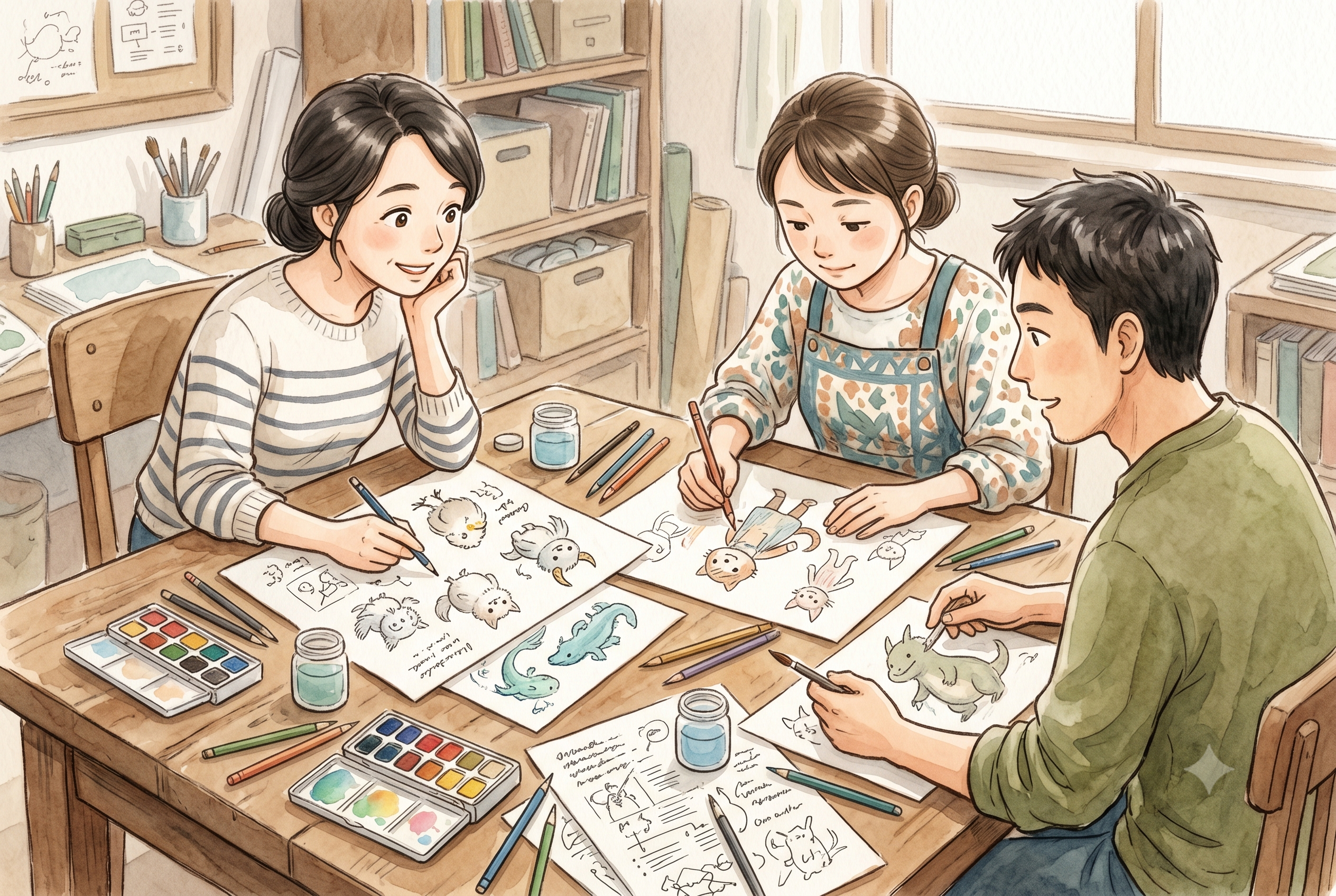 Tajiri did not build ++Pokemon++ alone. His company, ++Game Freak++, developed the game, and artist ++Ken Sugimori++ hel