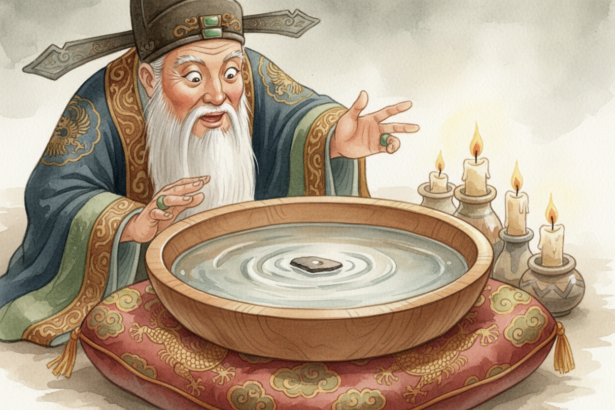 The rock was ++lodestone++, a type of iron ore that had been **struck by lightning**. ++Ancient Chinese fortune-tellers+