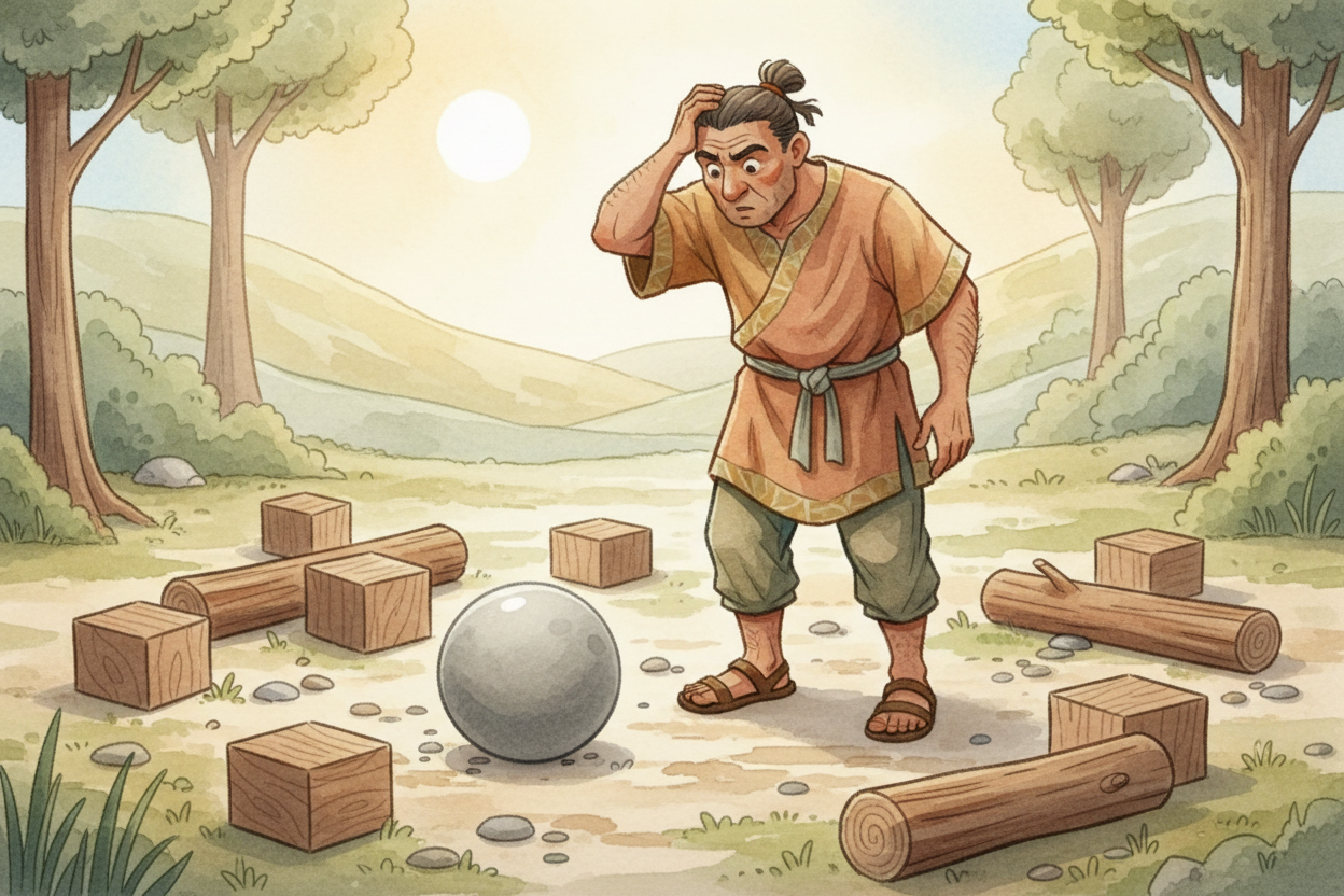 You've probably heard that someone invented the wheel, like there was one genius moment when a caveman slapped a round r