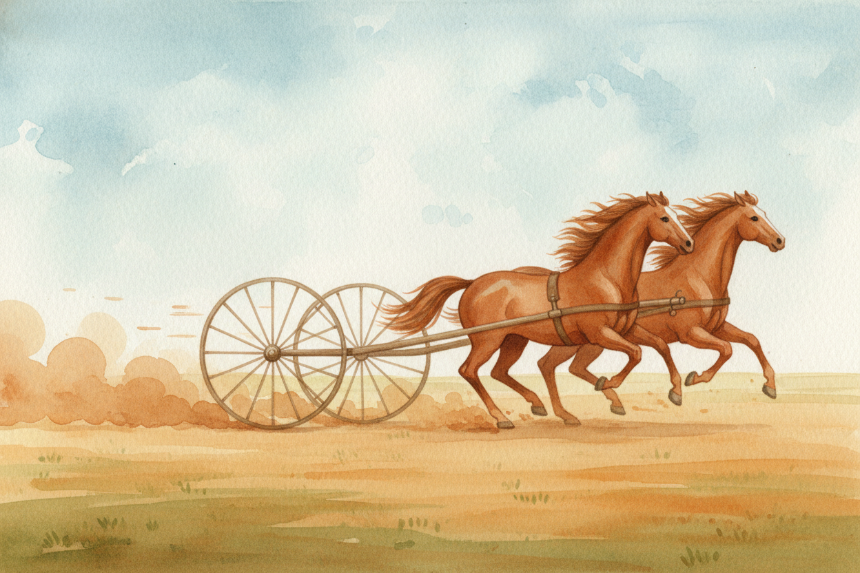 The first wheels were solid and heavy — basically **slices of tree trunk**. It took another thousand years before someon