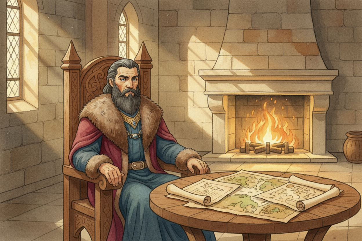 The lord owned the castle. He was a powerful noble — **a duke, a count, or a baron** — who controlled the land for miles