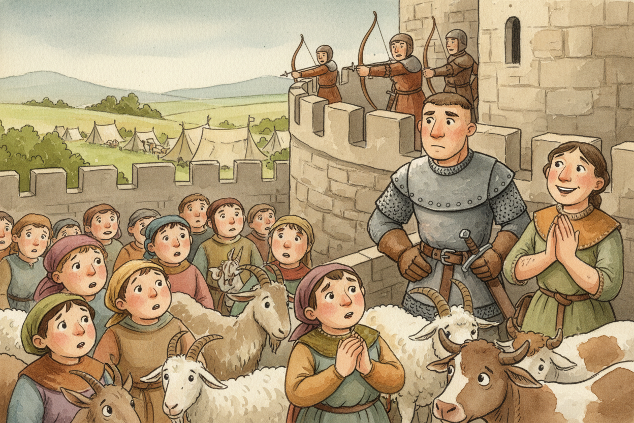 During a siege, everyone crammed inside — farmers from the surrounding villages, their families, their animals. ~~The ga
