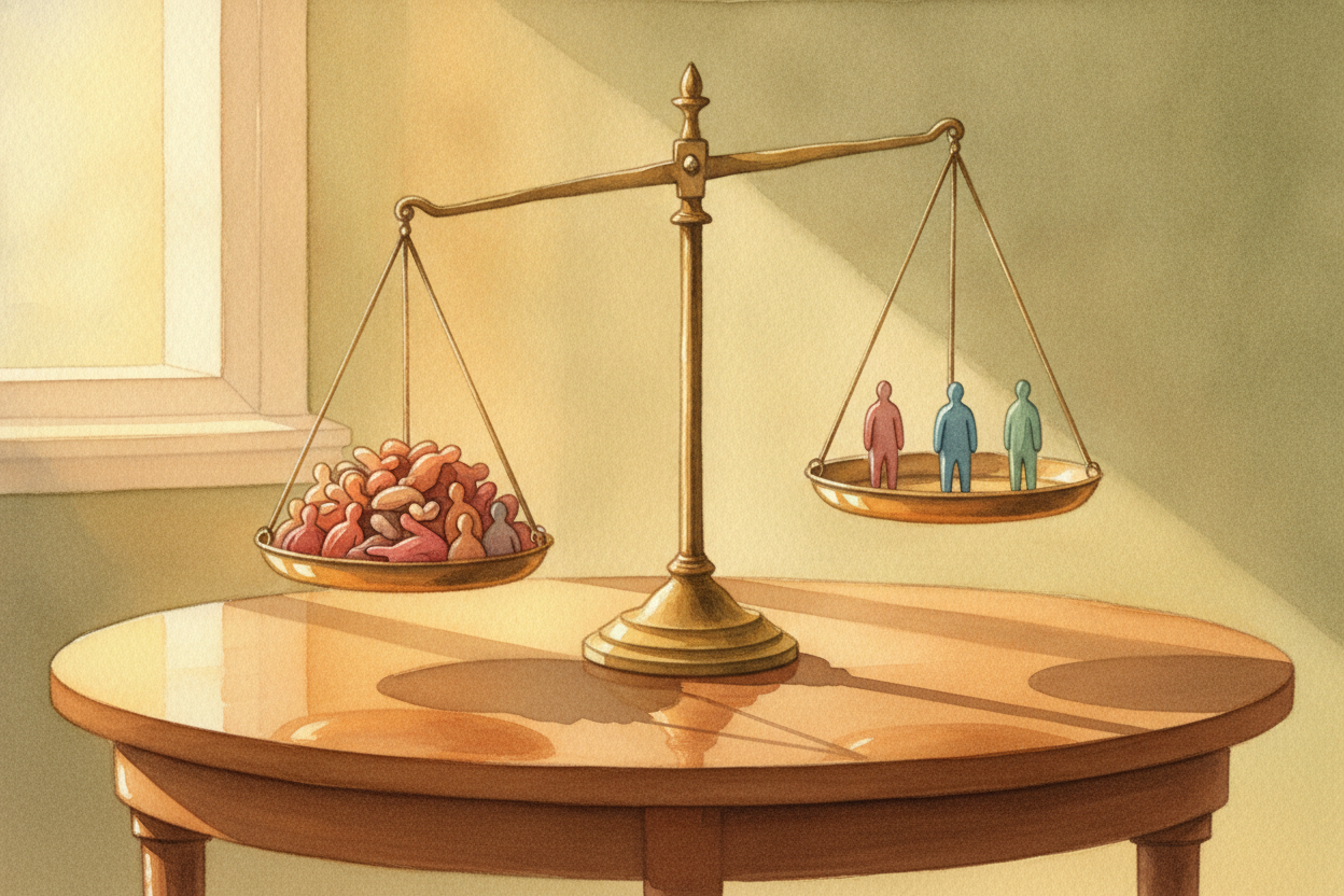 하지만 ~~큰 문제가~~ 모든 것을 거의 무너뜨릴 뻔했어요. 큰 주들은 *인구에 따라 표를* 갖고 싶어 했고, 작은 주들은 모두가 똑같이 대우받기를 원했죠. 답은 ++타협++이었어요. 그들은 **법을 만드는 방**을