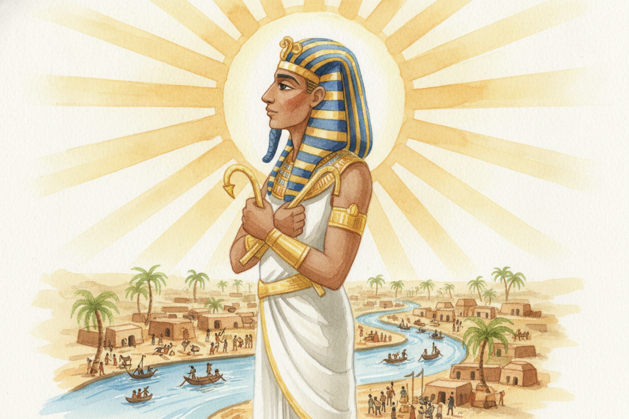 A pharaoh wasn't just a king or queen. Egyptians believed their ruler was **a bridge between people and the gods** — par