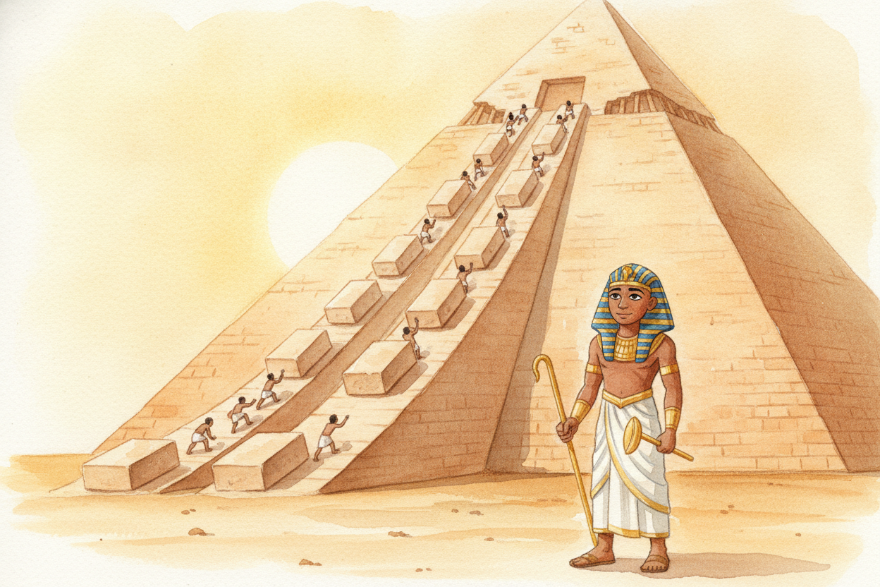 ++Pharaohs++ are famous for building **enormous things**, and the biggest were tombs. The pyramids ~~weren't homes~~ — t