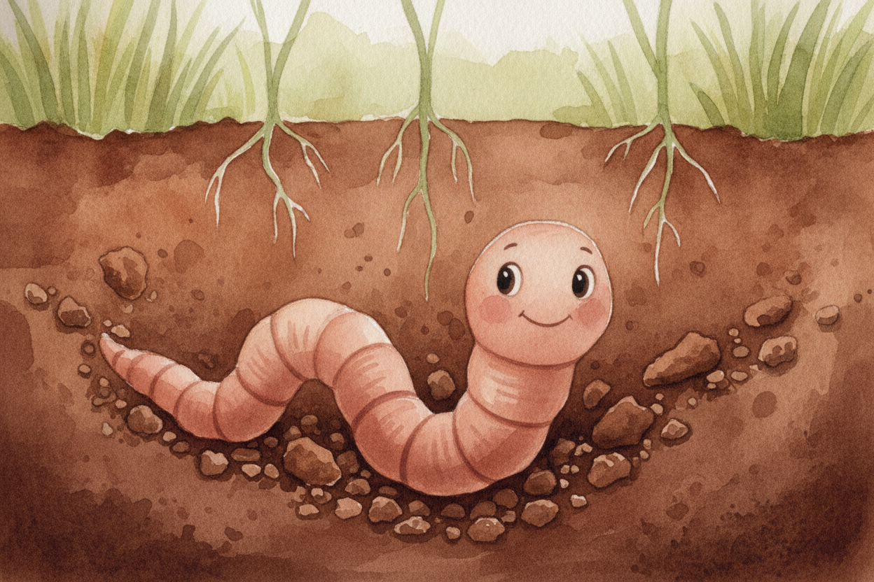 모든 책이 언젠가는 꼭 반납되어야 하는 **도서관 같다고 생각해 보세요.** 나무는 자라기 위해 흙에서 영양분을 *'빌려' 옵니다*. 나무가 죽어도 그 영양분은 여전히 몸속에 갇혀 있어요. 분해자는 ~~연체된 책을 