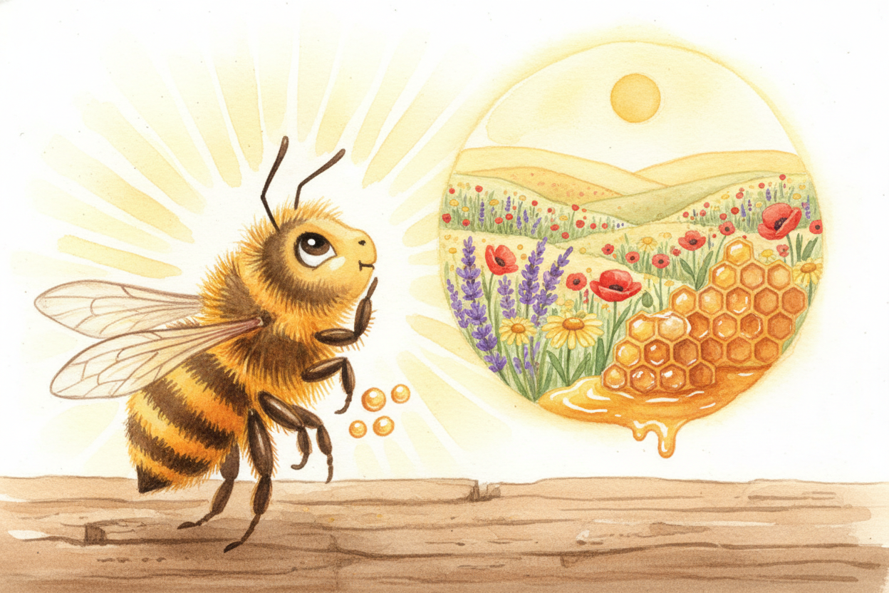~~Here's what bees need:~~ a sturdy home to store honey and raise baby bees, built from wax they make inside their own b