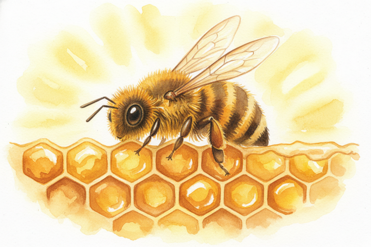 So bees don't need to know geometry. They just need to **do what comes naturally**: make circular cells, pack them tight