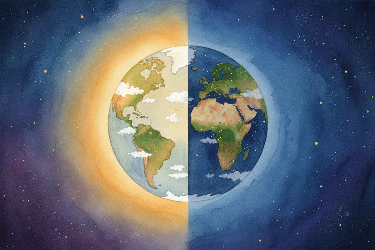 Twice a year, Earth hits a sweet spot called an ++equinox++ — spring in March, fall in September. At those moments, **ne