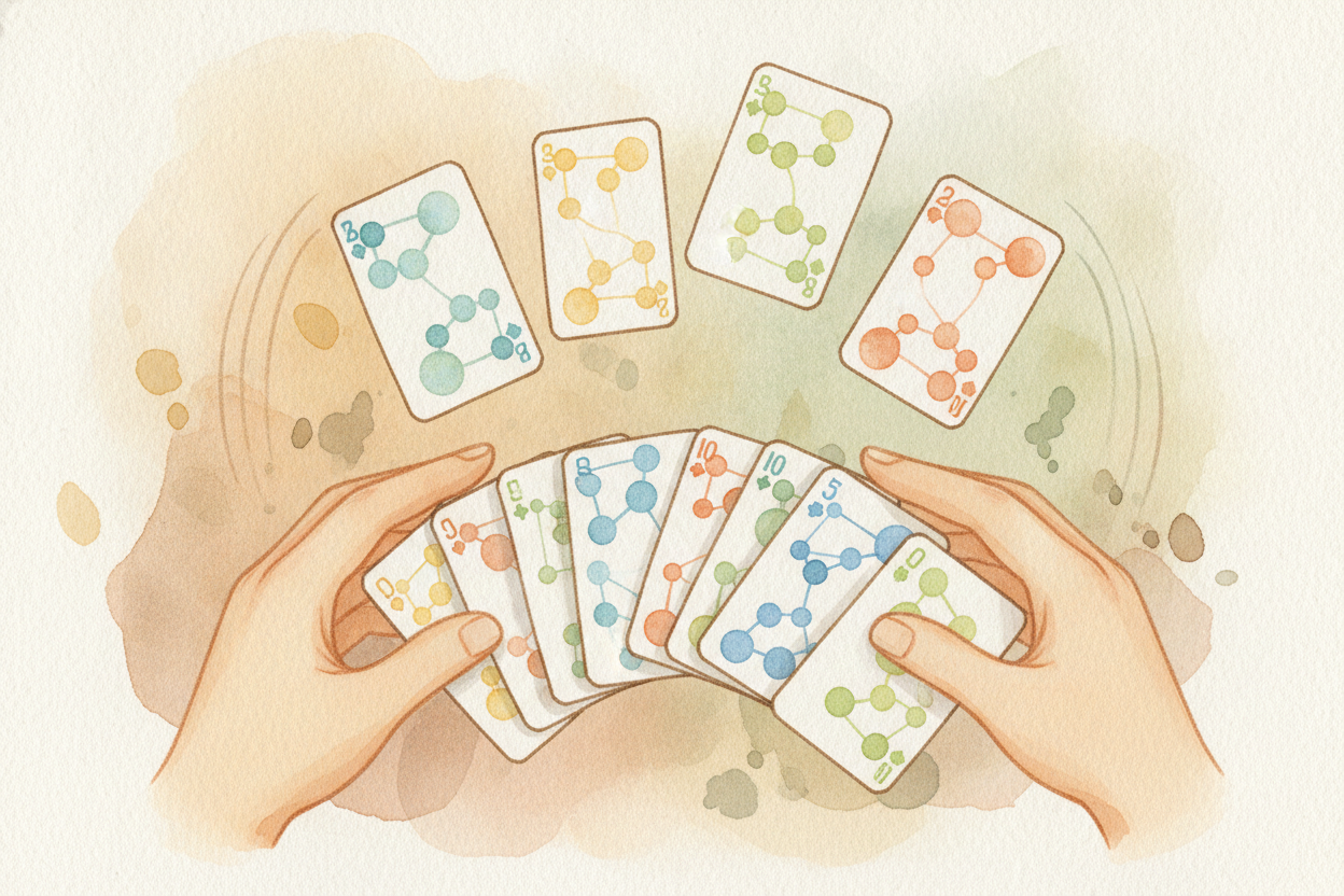 ~~Think of it like reshuffling a deck of cards.~~ You can deal **a thousand different hands** — but you always have *the