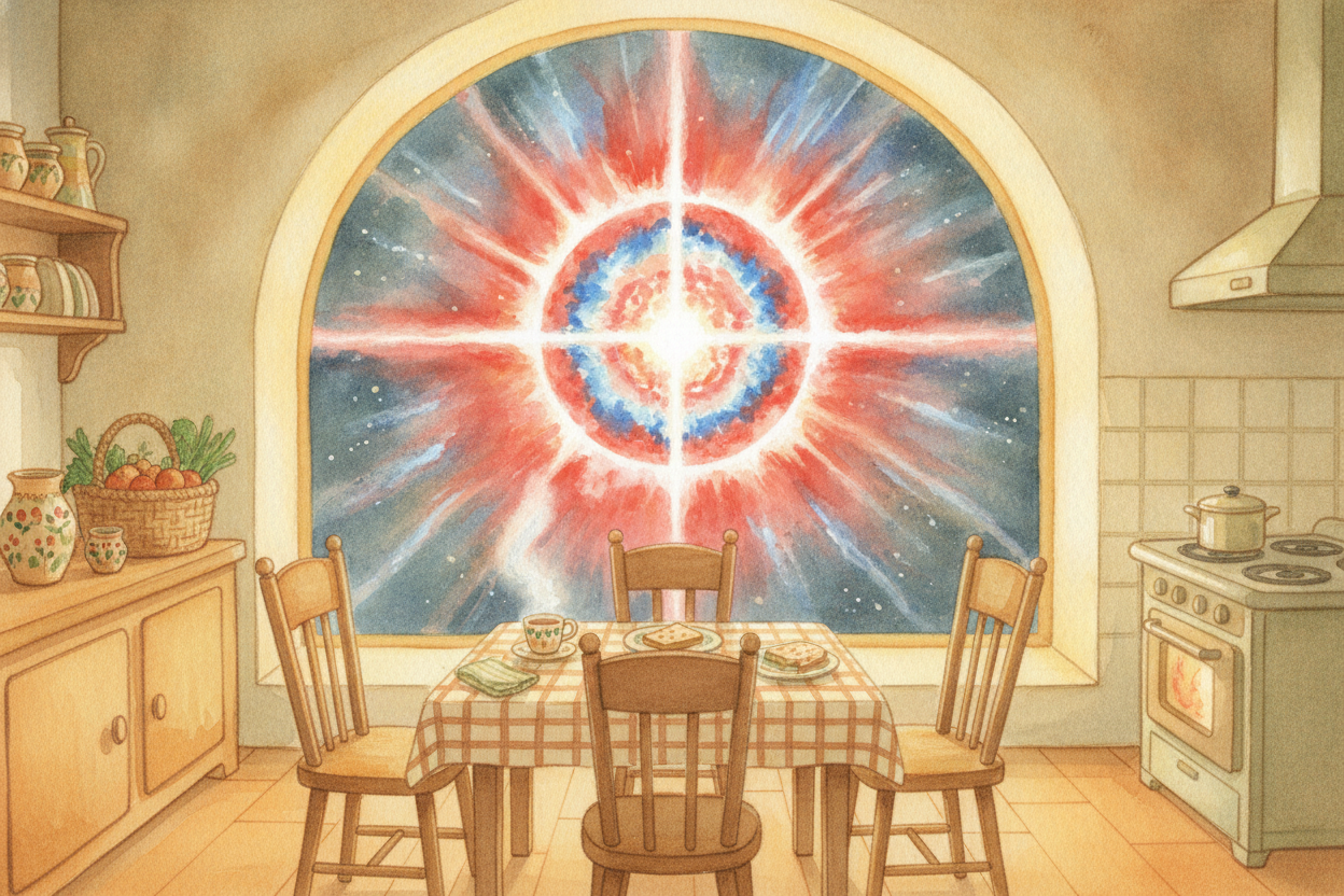 There's a deeper place where atoms CAN change — inside stars and nuclear reactions, where the cores themselves split or 