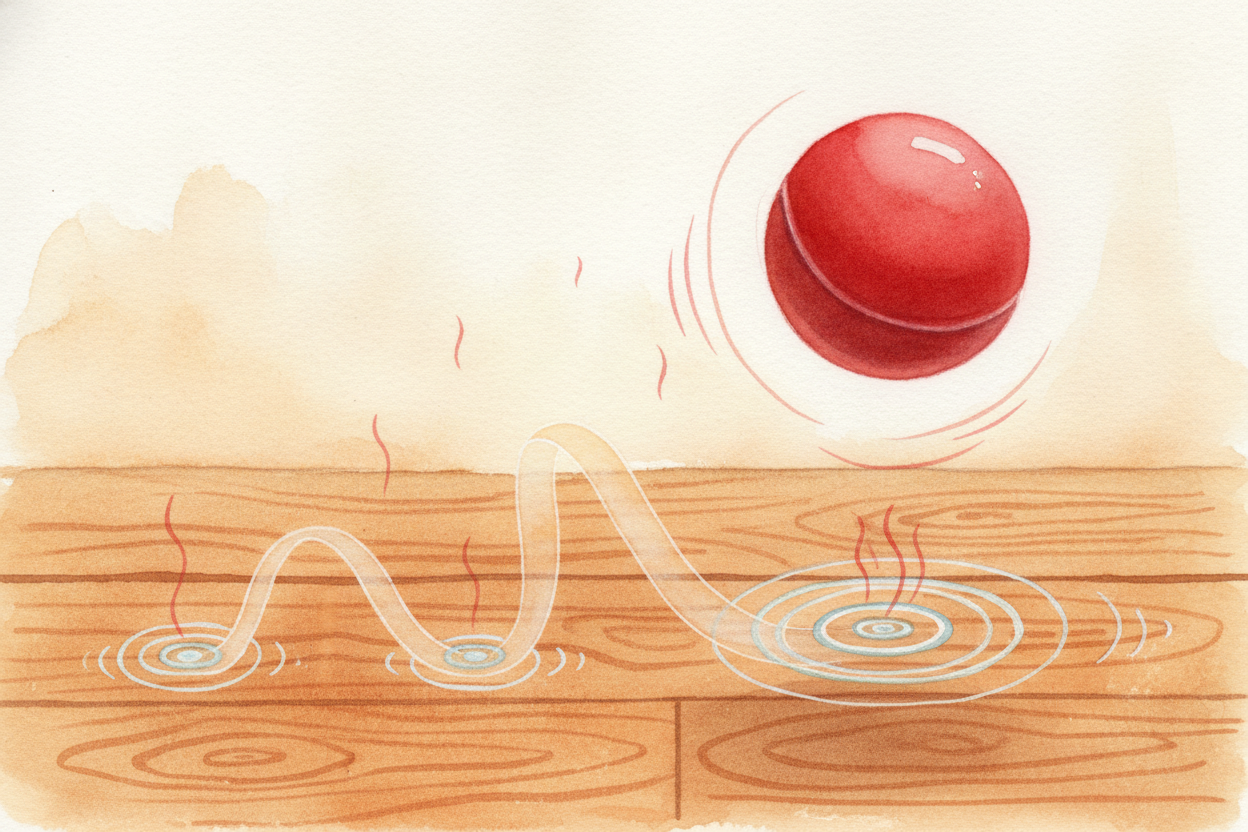 Let's catch the universe trying to break its own rule. ~~Drop a ball.~~ As it falls, its stored height-energy turns into