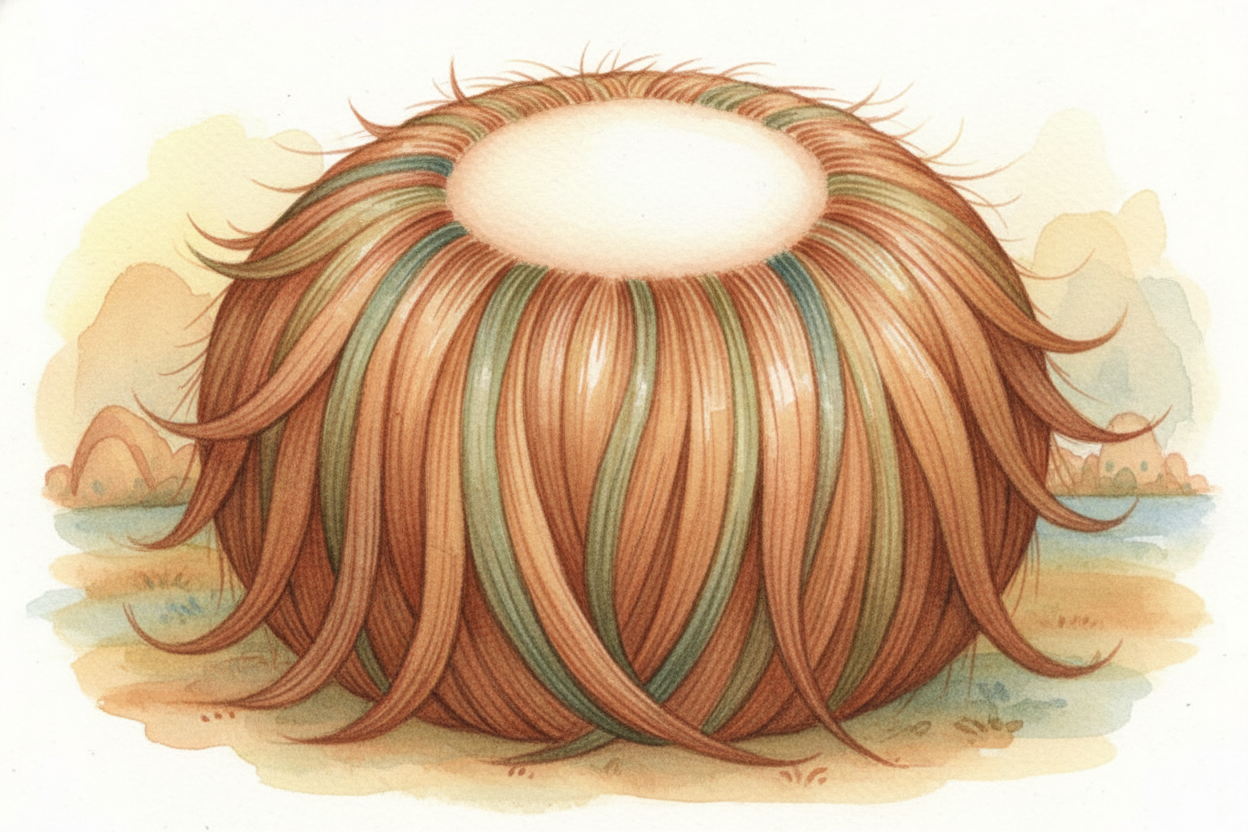 Maybe you're sneaky. You comb most hairs south, but leave one patch uncombed at the top—**a bald spot, a hole where no h