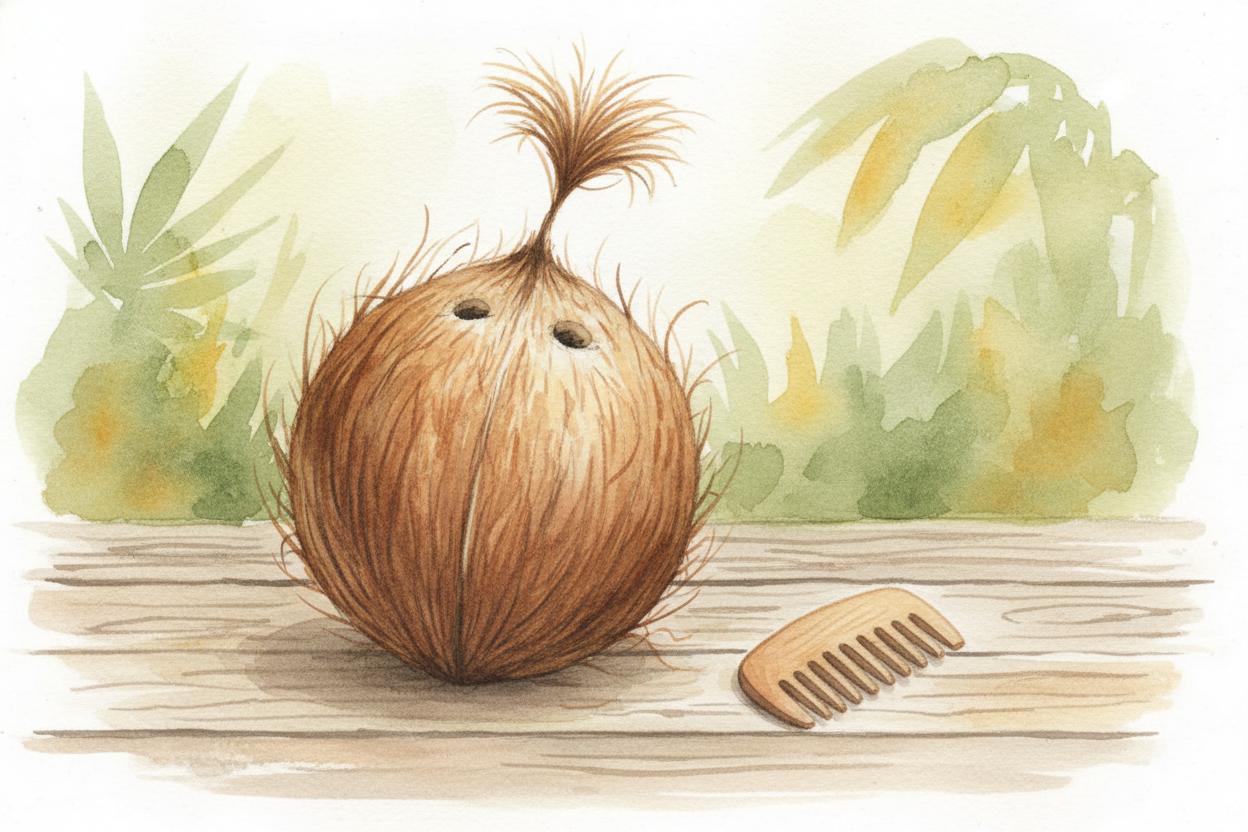 ~~So next time~~ you see a coconut, a peach, or a tennis ball with fuzz, remember: *the universe has rules even a comb c