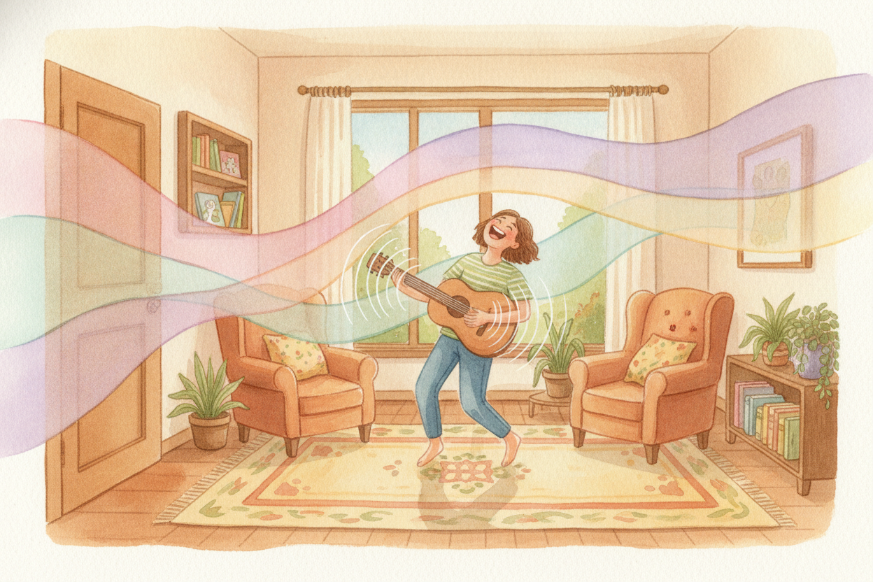 ~~Right now~~, the air around you is trembling. A door slams, a friend laughs, a guitar twangs — and somehow, that **inv