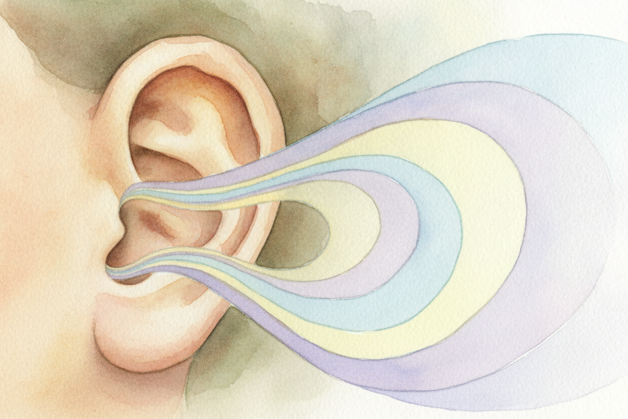Your outer ear — that curvy flap on the side of your head — ~~isn't just for holding up glasses~~. Its loops and folds w