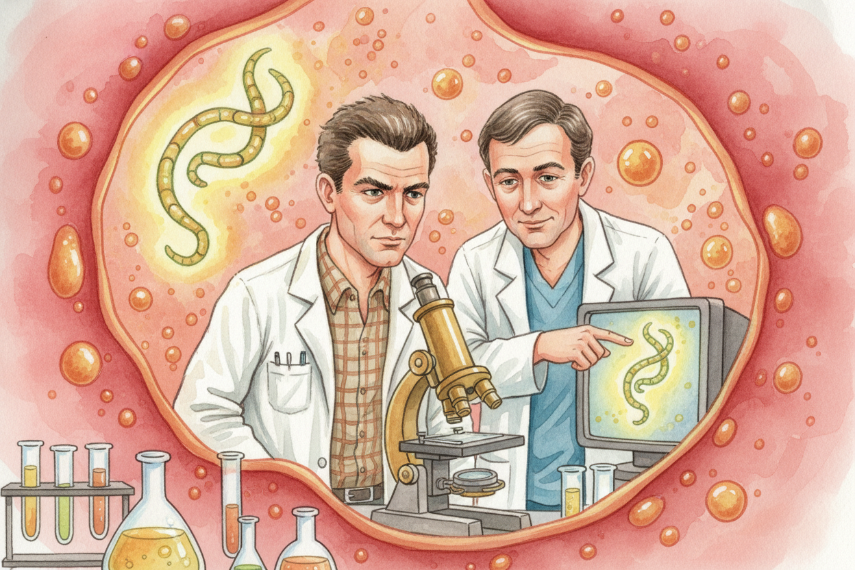 Marshall and his partner, a pathologist named ++Robin Warren++, kept noticing something odd under the microscope. In the