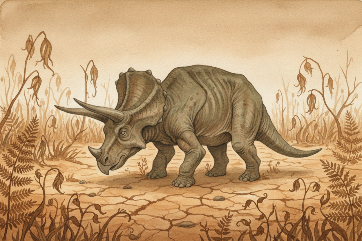 Without sunlight, plants couldn't photosynthesize — they couldn't make food. **Within weeks, plants died.** Herbivores t