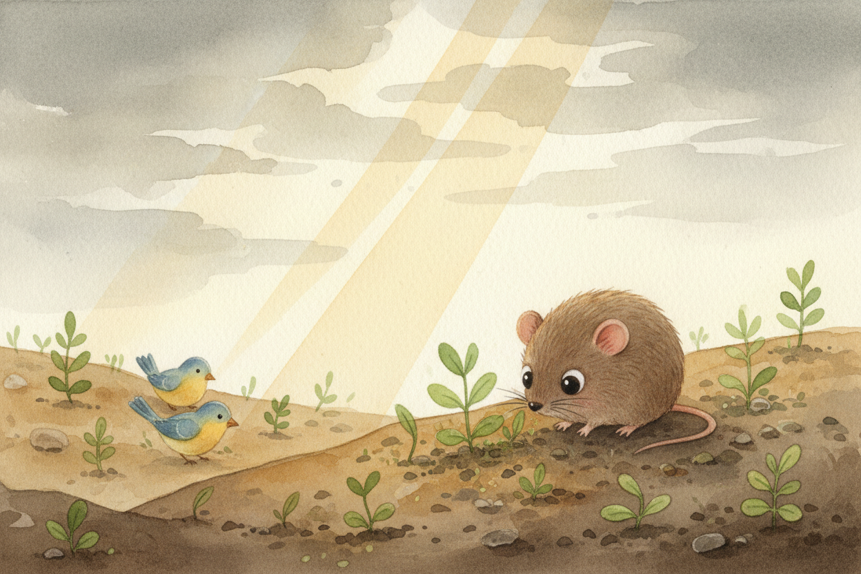 Slowly, over thousands of years, the dust settled. Sunlight returned. Plants grew back. ~~But the dinosaurs were gone.~~