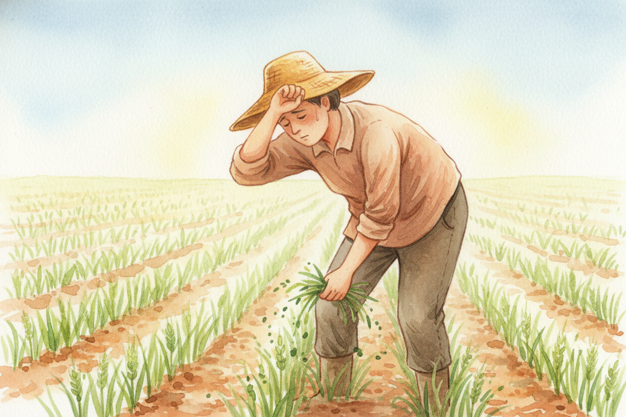 ~~Here's the thing nobody tells you:~~ farming was **harder than hunting and gathering**, at least at first. You had to 