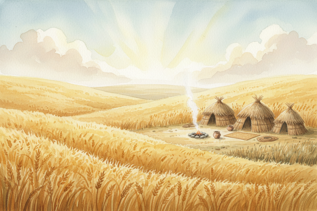 The secret is that farming **wasn't a choice people made all at once**. **It crept up on them.** Around the end of the l