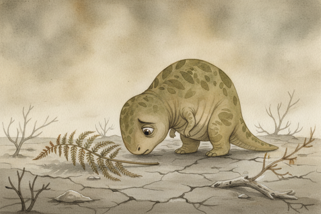 ~~And here's where the trouble truly spread.~~ Plants need sunlight to grow — *it's their food*. With the Sun **dimmed**