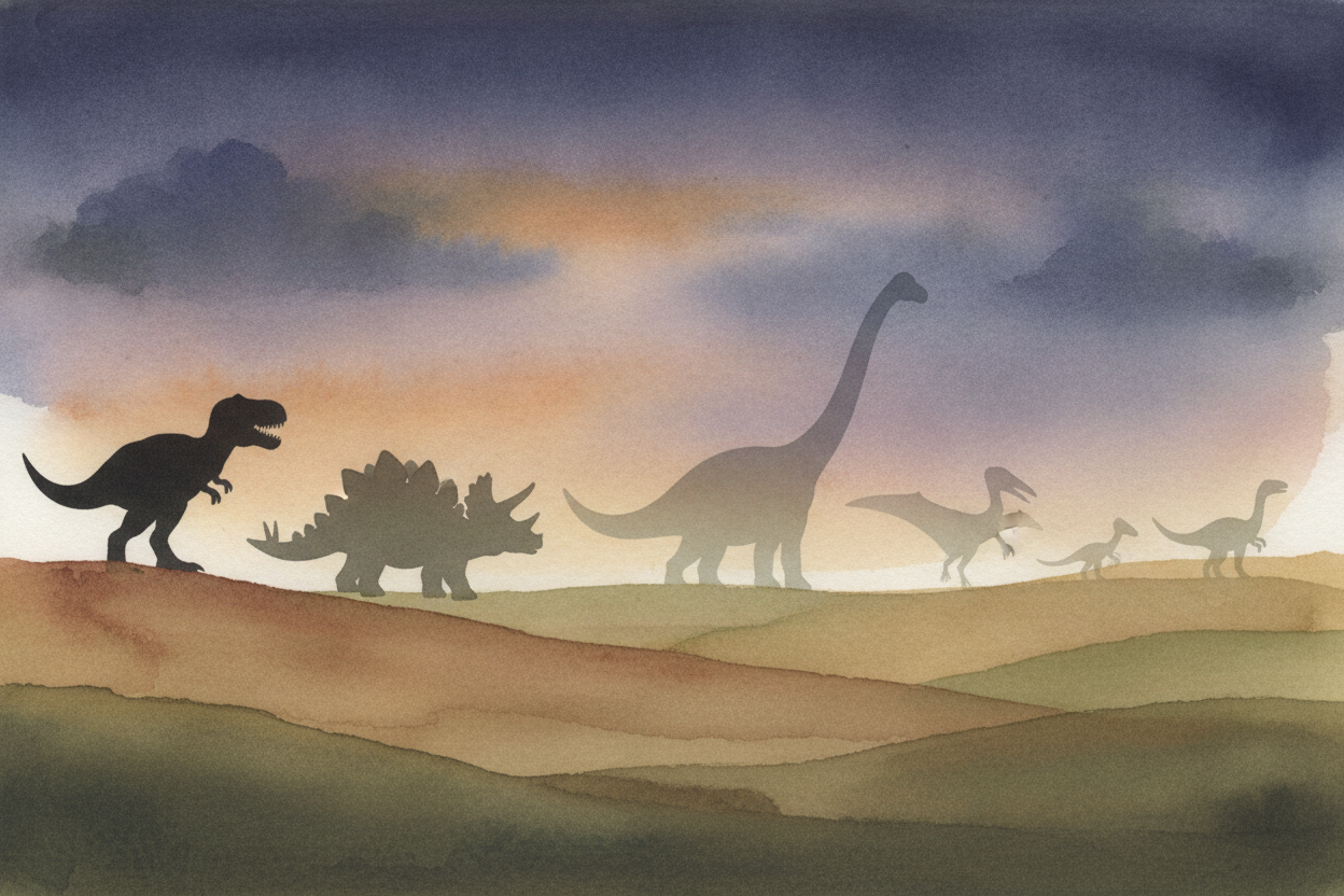 ~~So it wasn't really one disaster~~ — it was a **chain of them**. A rock fell, the sky filled with dust, the Sun dimmed