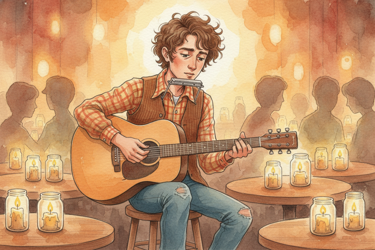 First, who is ++Bob Dylan++? He's an American musician who started out in the 1960s, playing folk songs in small coffeeh