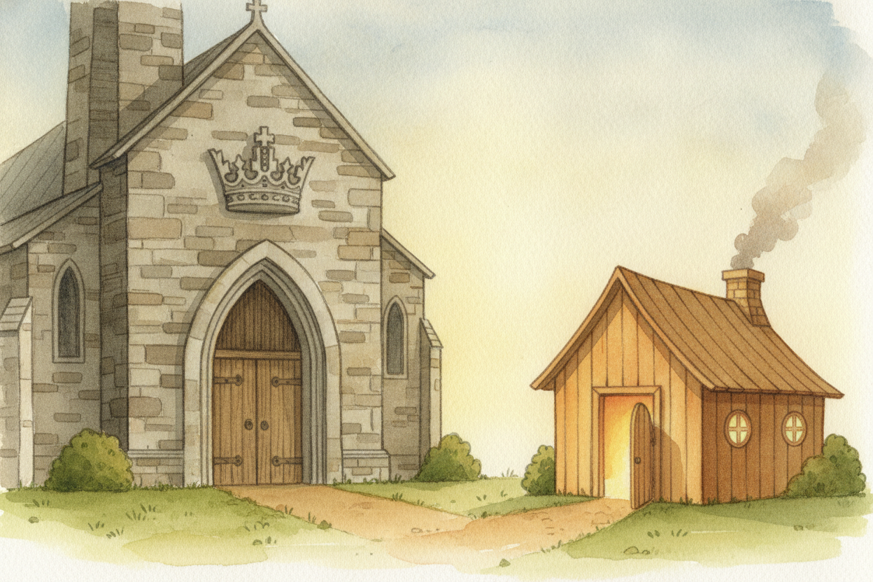 ~~Back then, in England~~, **the king didn't just rule the country — he also ran the church**. Everyone was expected to 